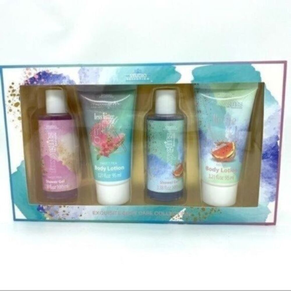 Sweet Pea & Melon Shower Gel Body Lotion Gift Set New